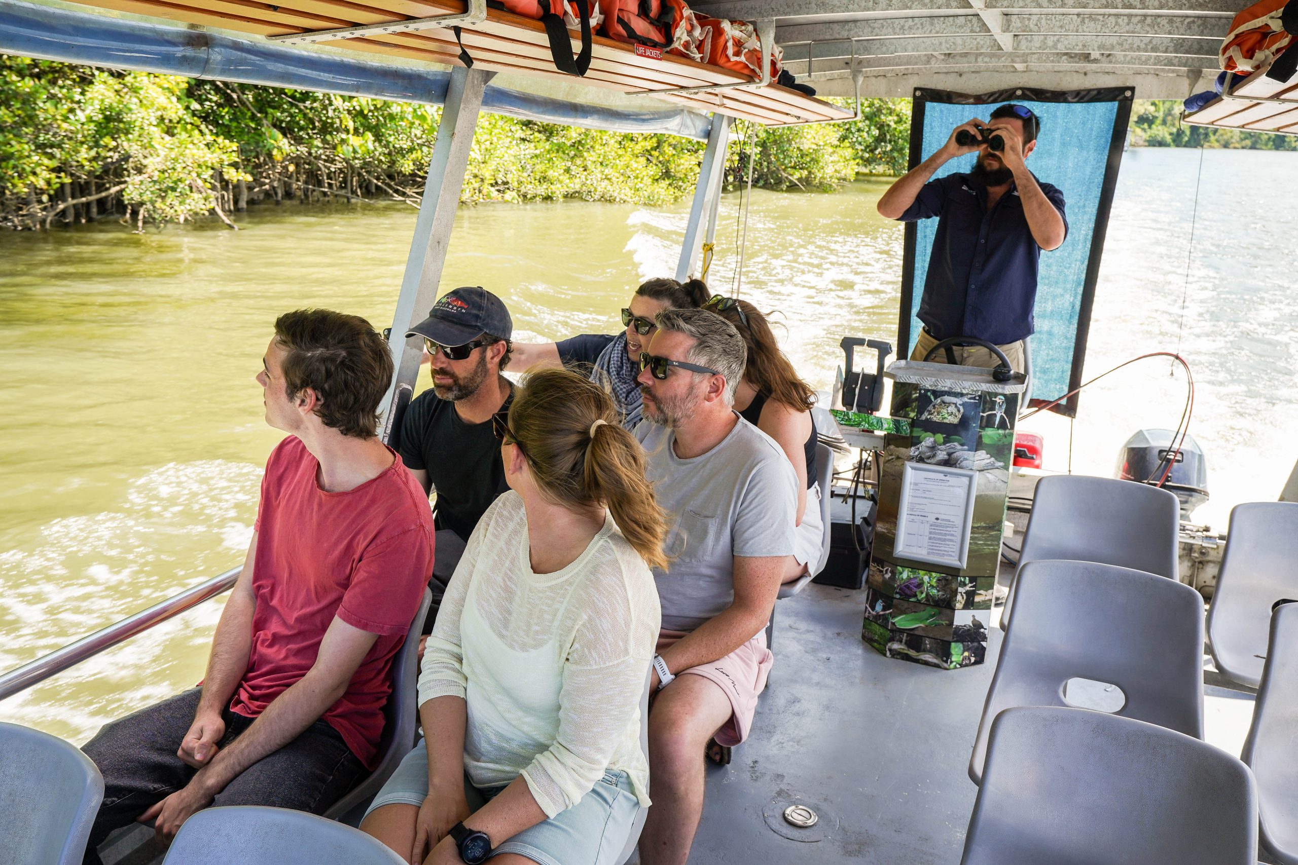 Daintree River Wildlife Cruise, looking for Crocodiles